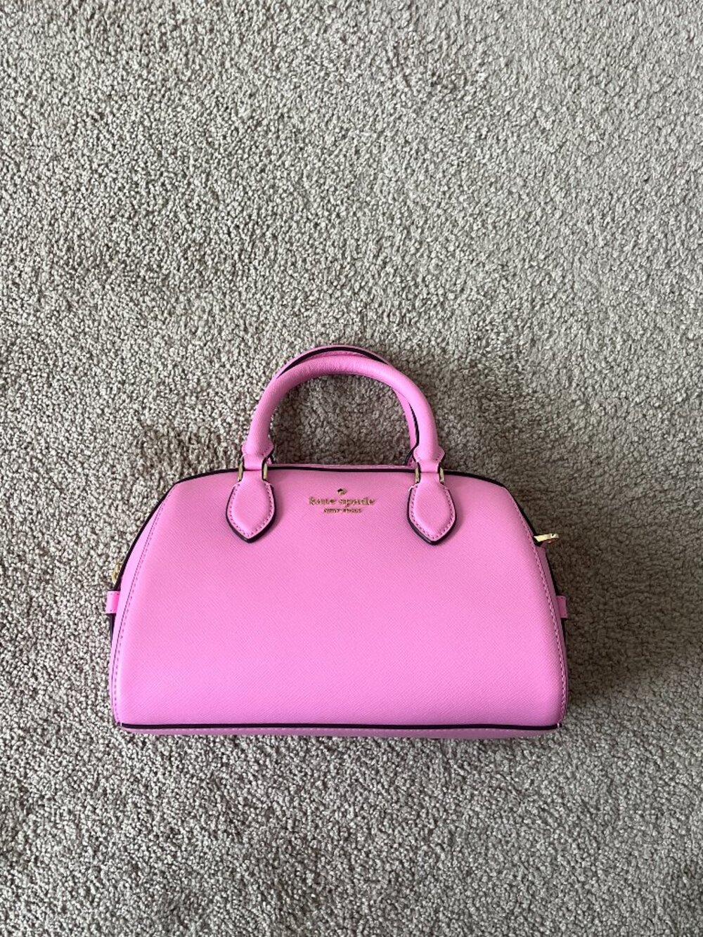 Kate Spade Payton Mini Dome Satchel Pink Saffiano Gold Hardware
